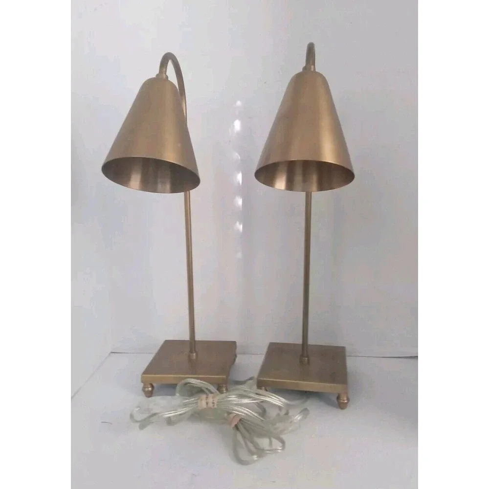 Modern Gold Desk Lamps Set of 2, Bedside Table Lamps, Home Decor Lighting